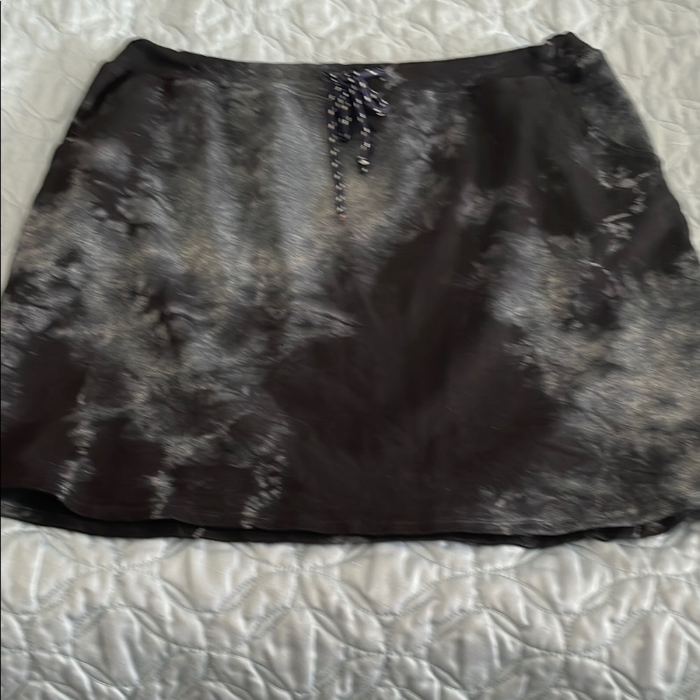 Sundry Black and Gray Skirt with Beaded Detail